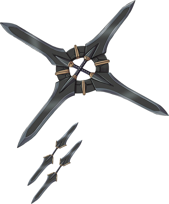 Shuriken and kunai