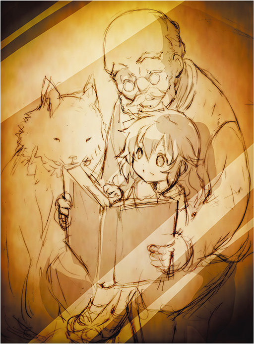 Concept art of Towa and Alfred