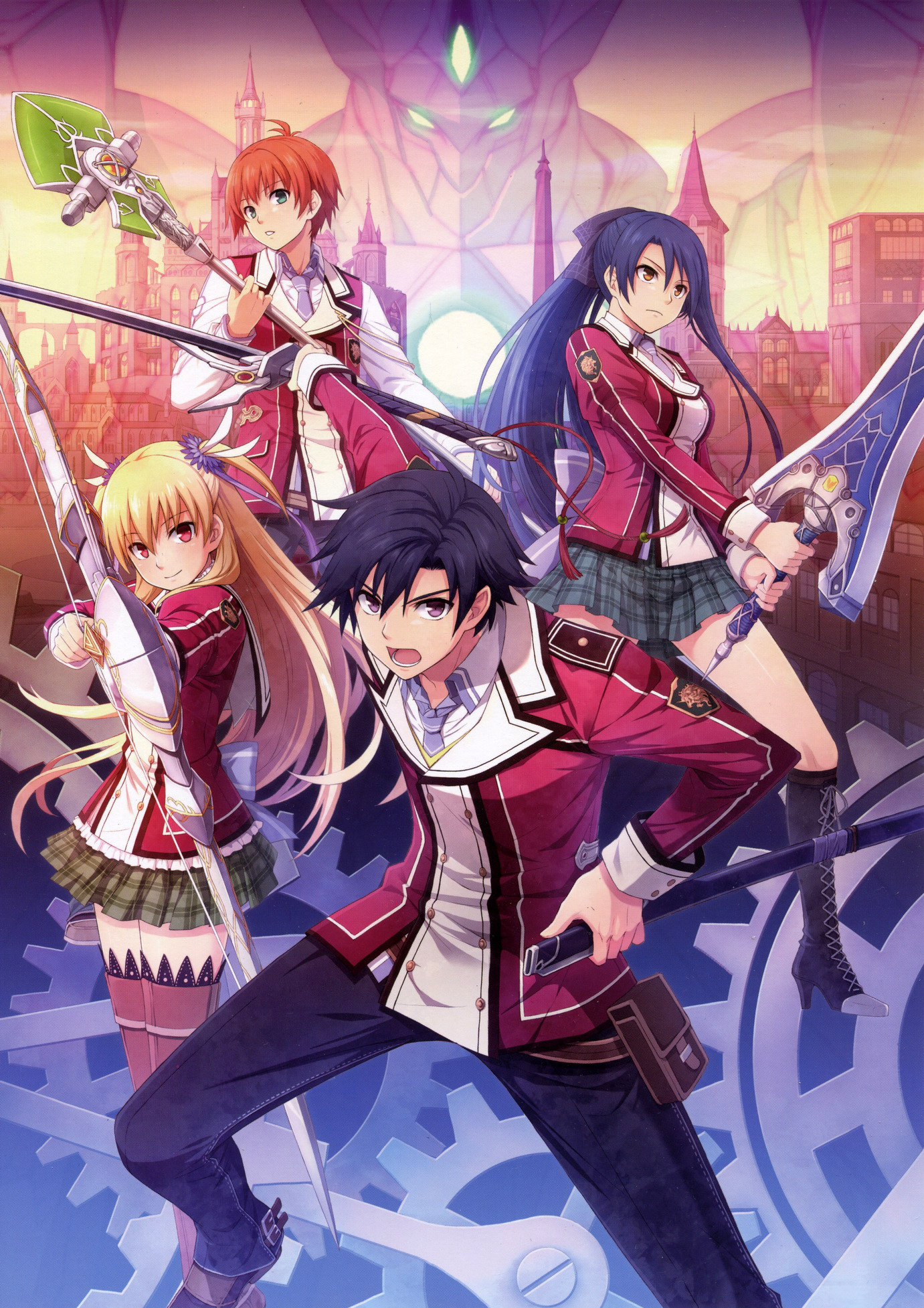 Alisa together with Rean, Laura and Elliot