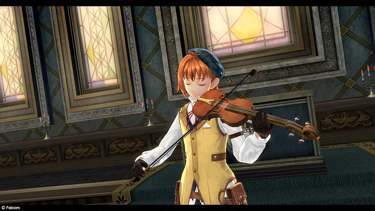 Promotional screenshot of Elliot playing his violin