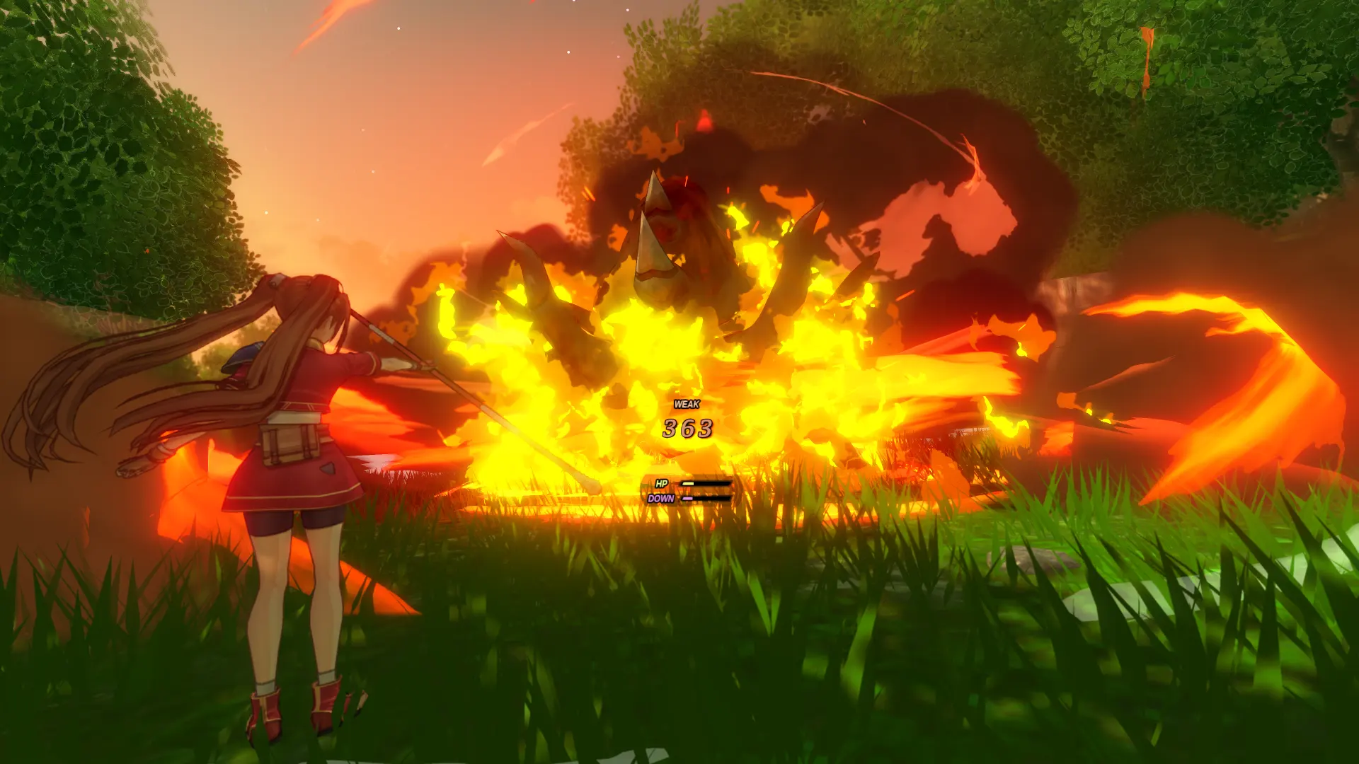 Estelle using a Fire art