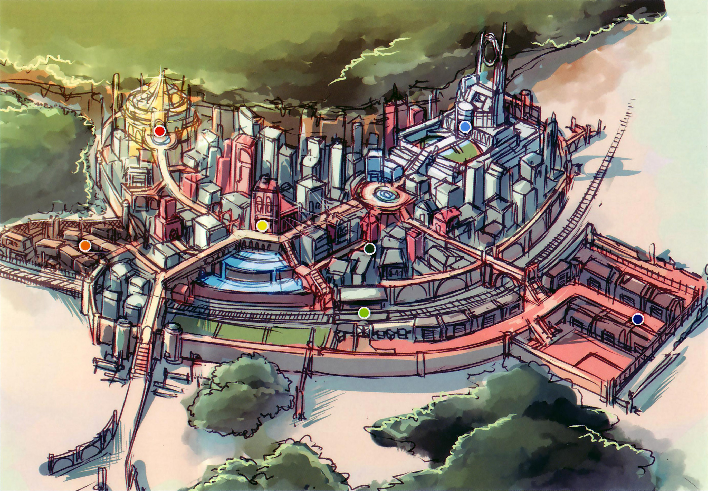 Crossbell City initial design