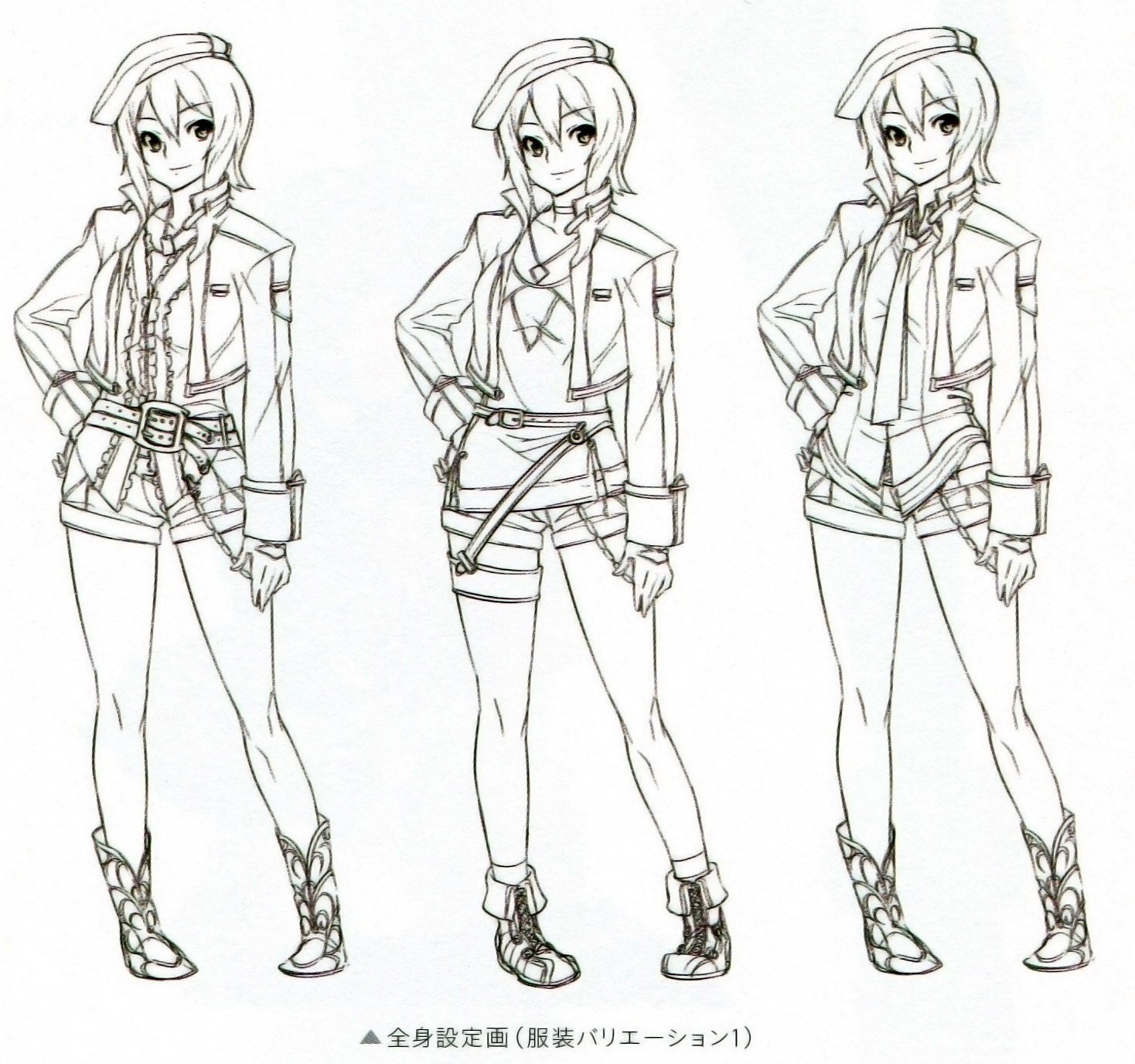 Concept art of Noel's outfit