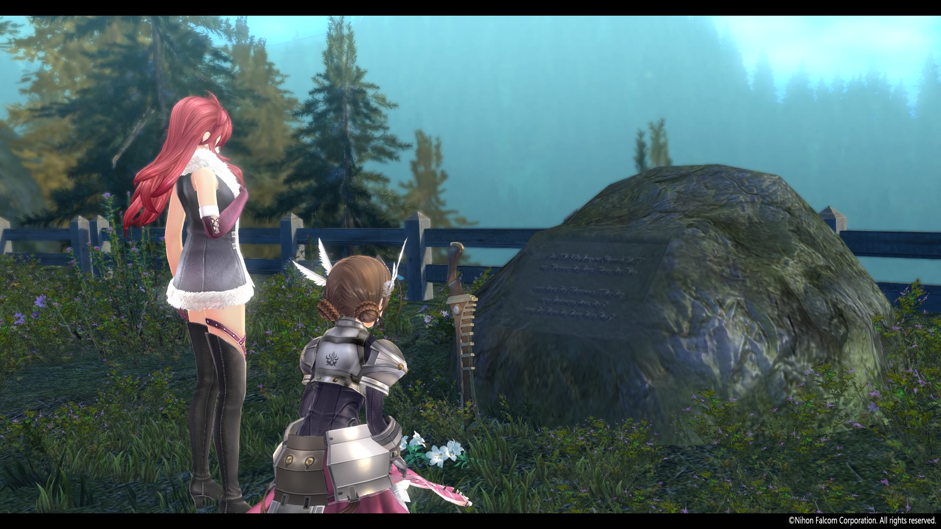 Shirley Orlando and Duvalie near the grave of Leonhardt
