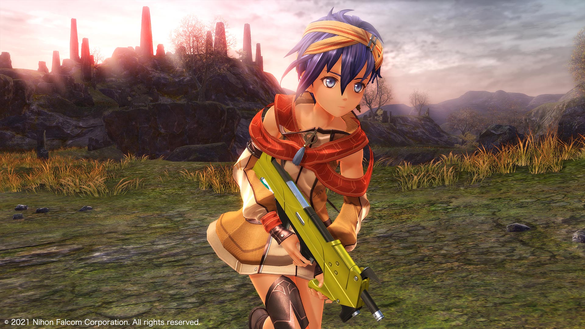 Promotional screenshot of Feri Al-Fayed with her rifleblade