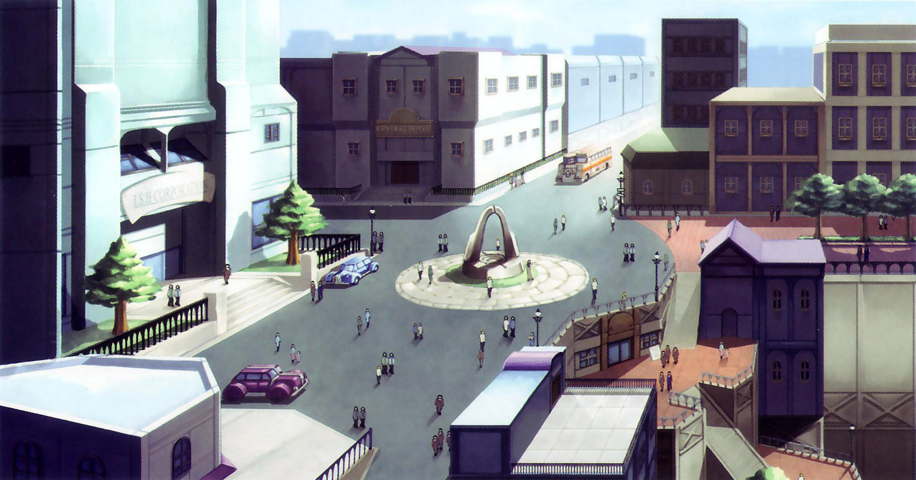 Crossbell Central Square concept art