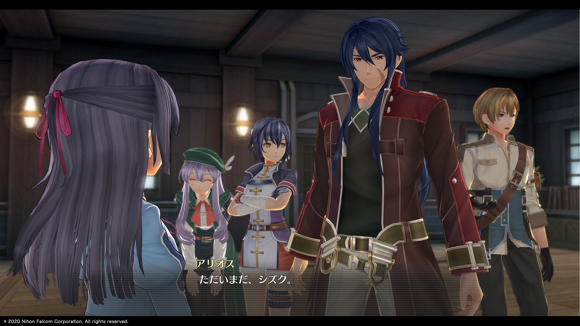 Promotional Screenshot of Arios with Shizuku MacLaine, Aeolia, Lynn and Scott.