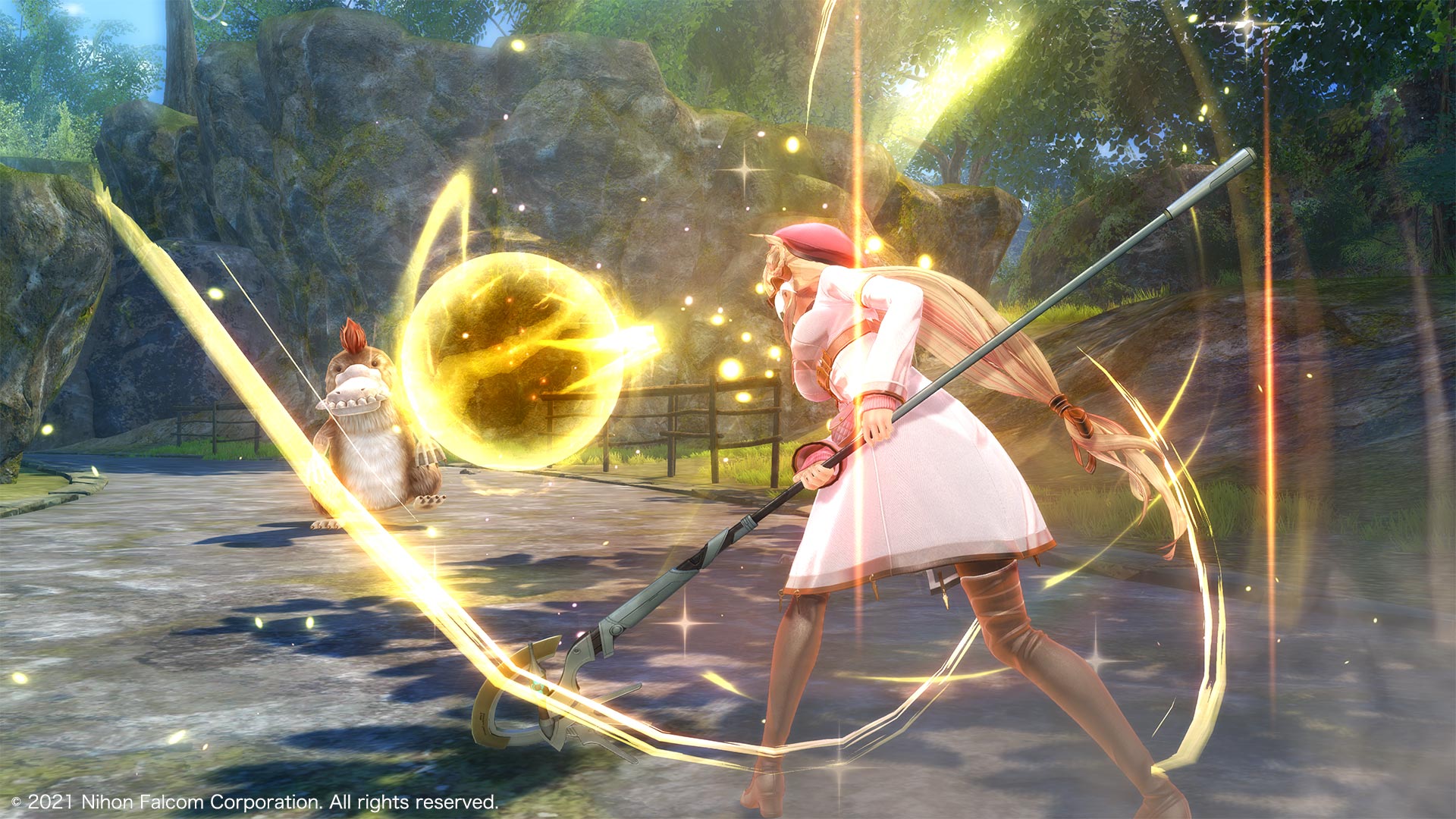 Promotional screenshot of Agnès Claudel in combat