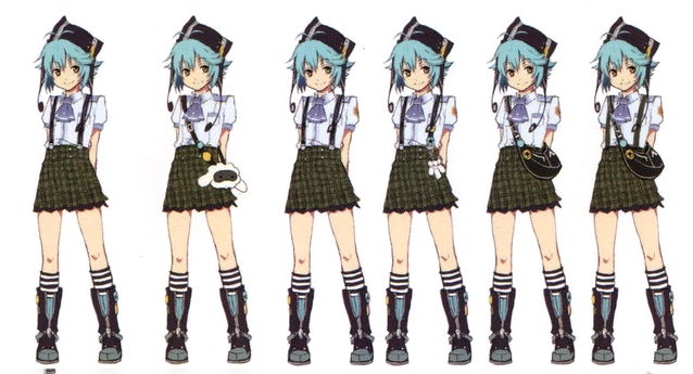 Concept art - school uniform variations