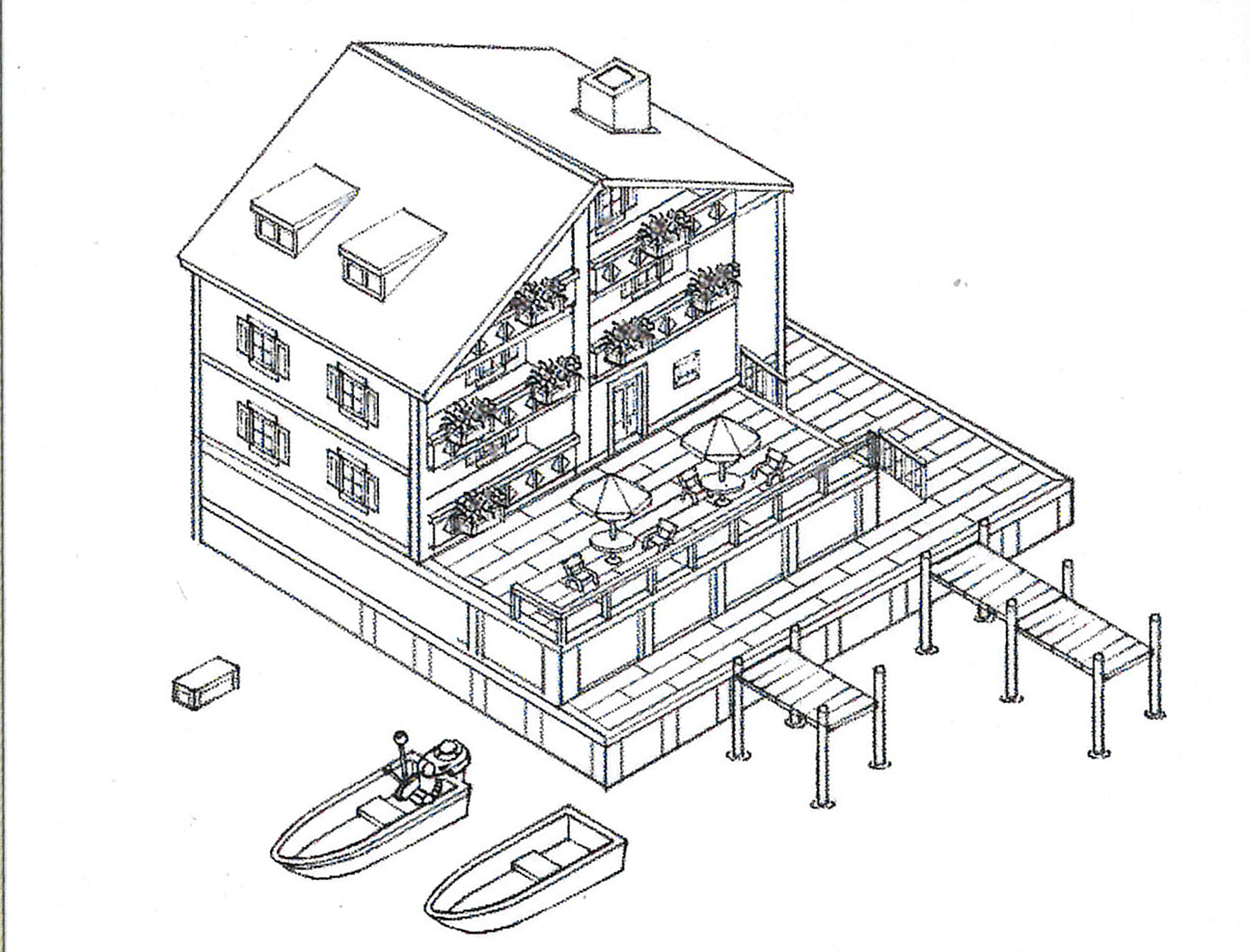 Concept art of Kingfisher Inn.