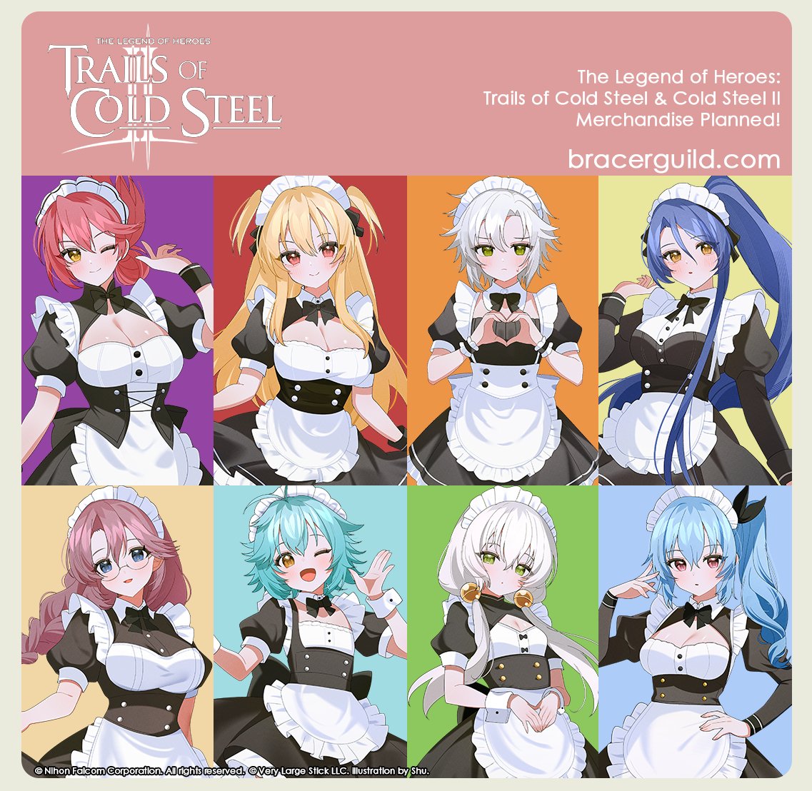 Official Bracer guild collaboration maid art
