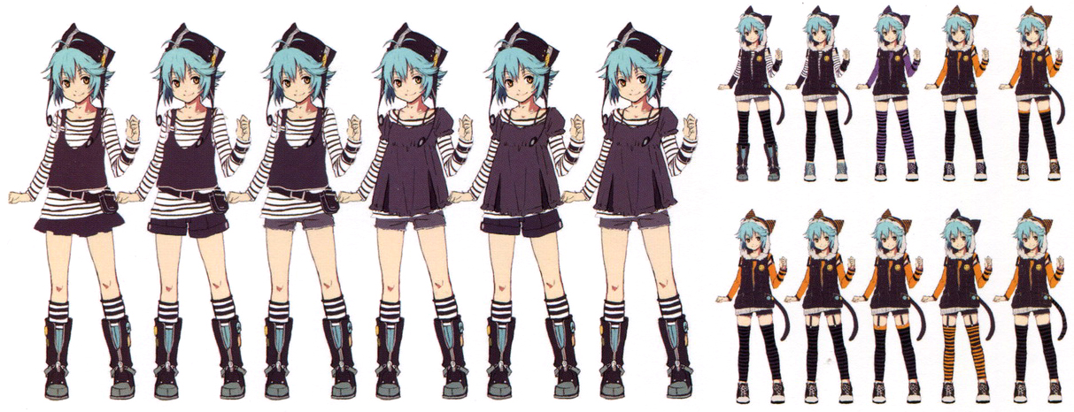 Concept art - casual outfit variations