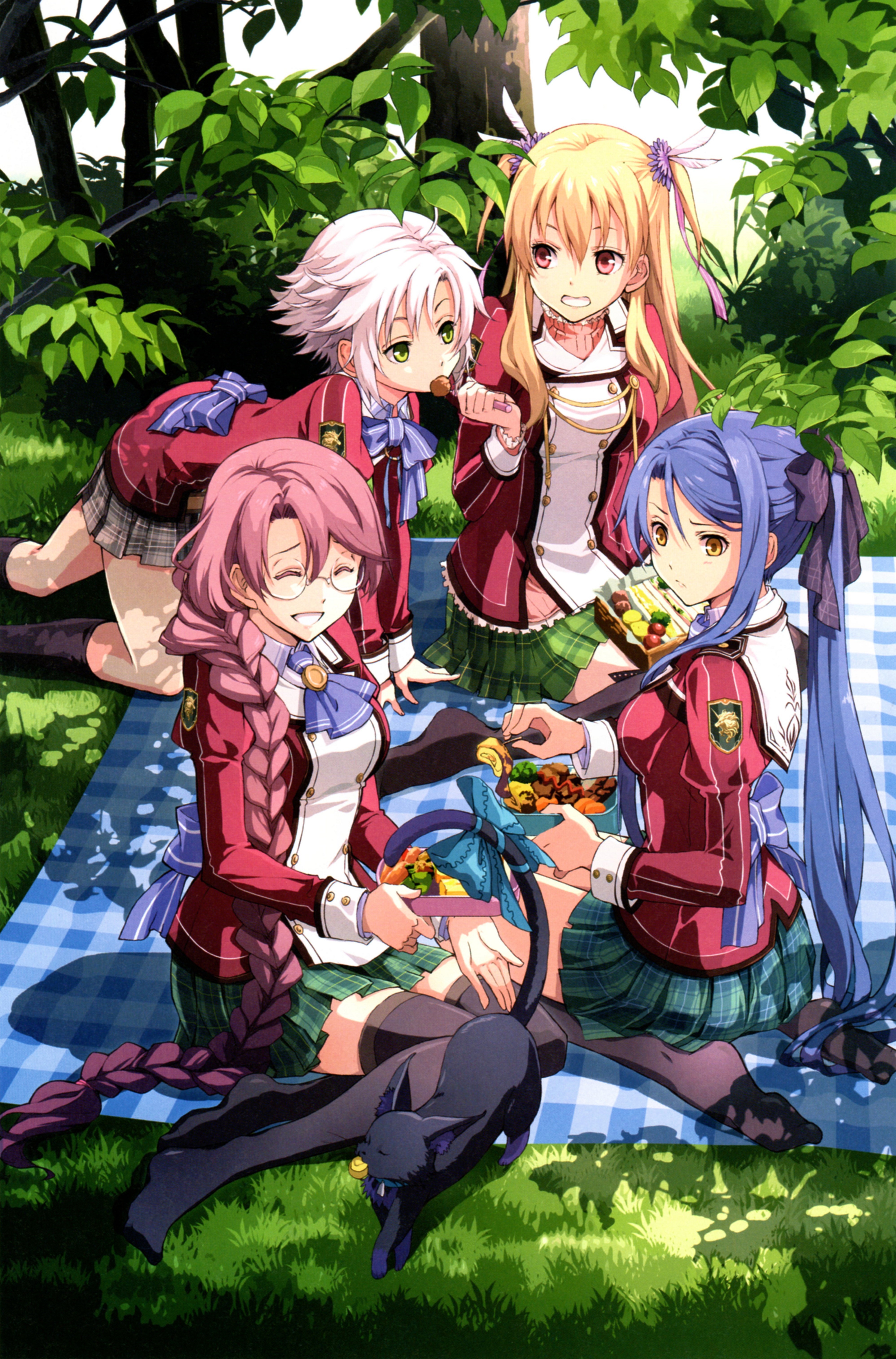 "Lunch Time with Two Cats"