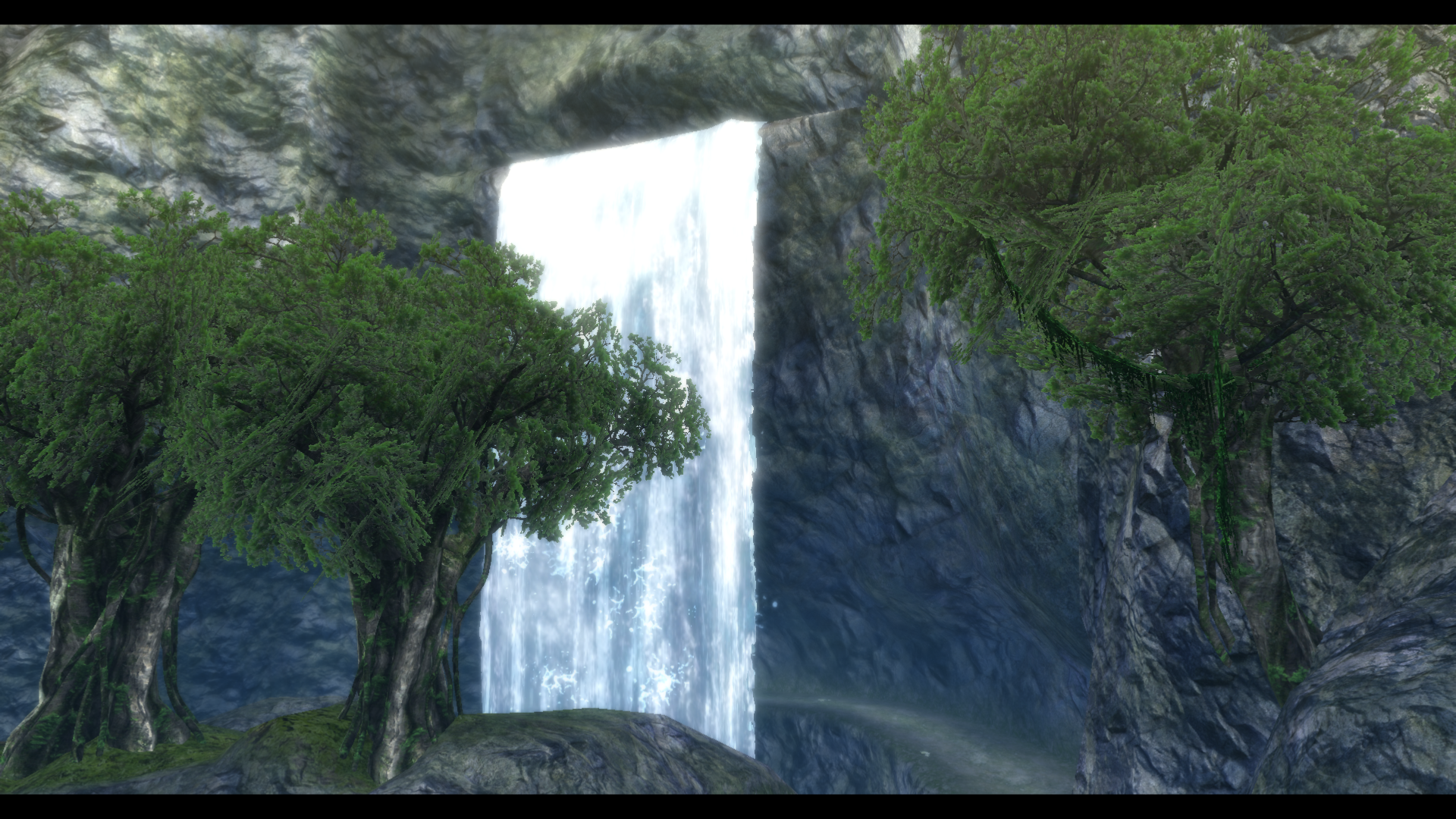 Scenic photo of waterfall