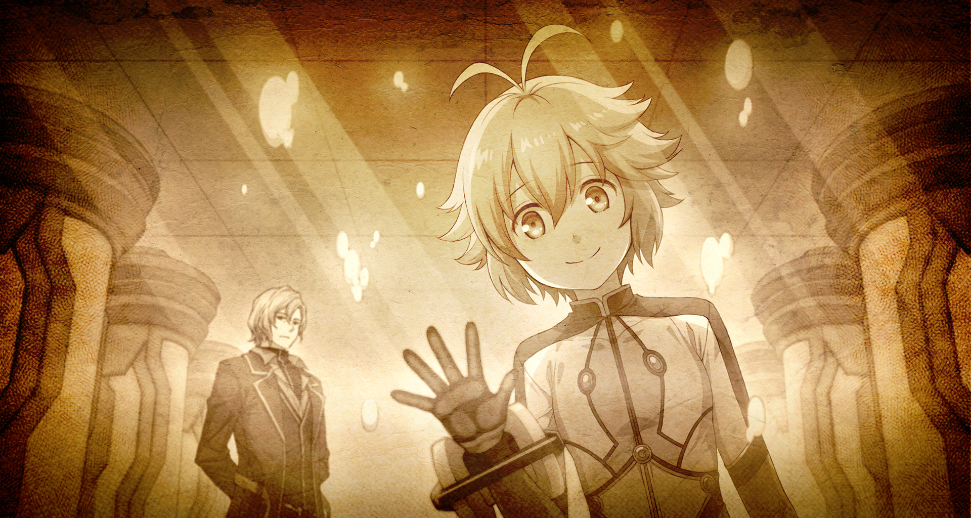 Flashback - Black Alberich and Millium Orion greeting Altina Orion