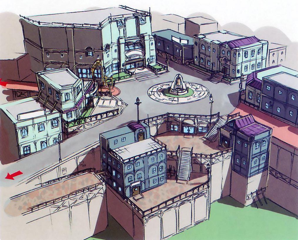 Crossbell Central Square concept art
