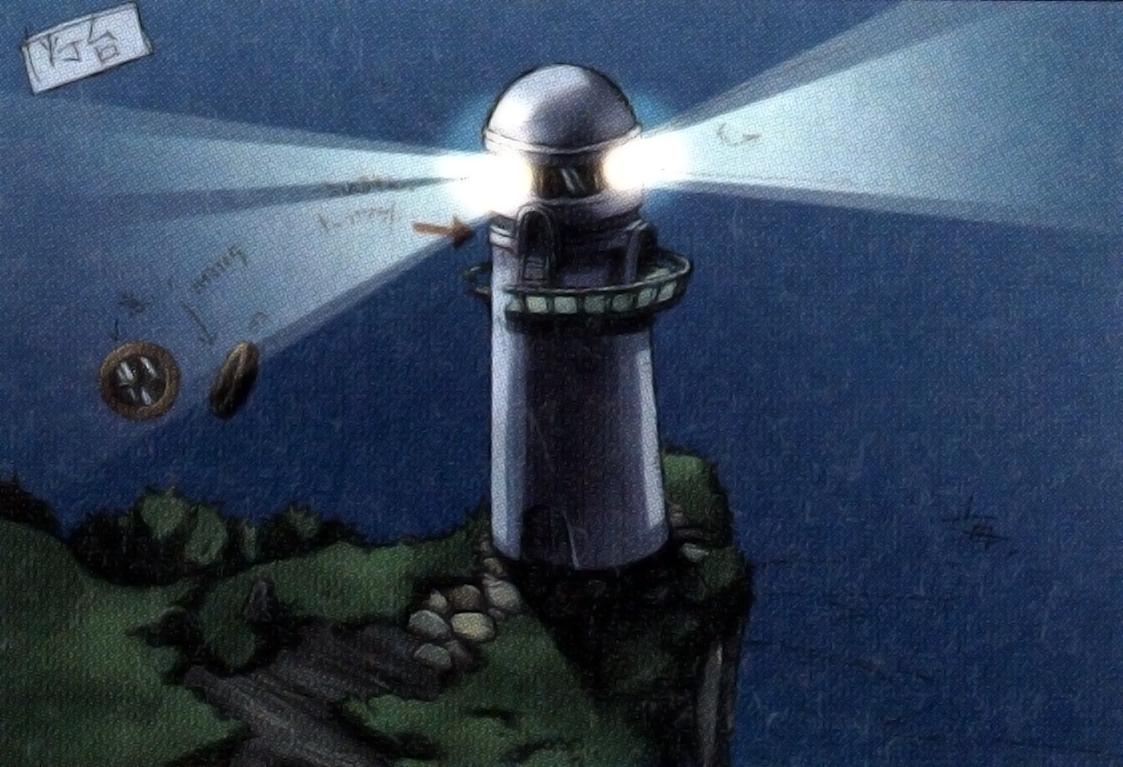 Concept art of the lighthouse.