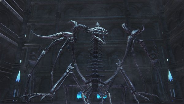 the skeletal remains of Zoro-Agruga as they appear in Dragon Star Varnir
