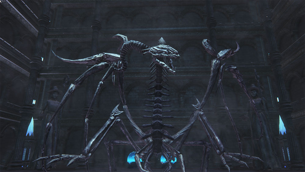 The skeletal remains of Zoro-Agruga as they appear in Dragon Star Varnir