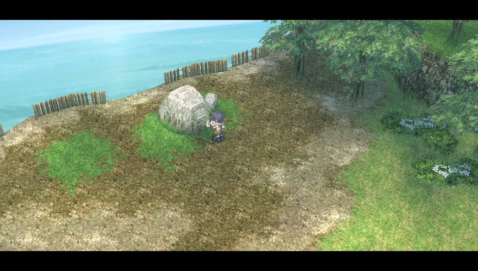 Joshua Bright at the grave of Karin Astray.