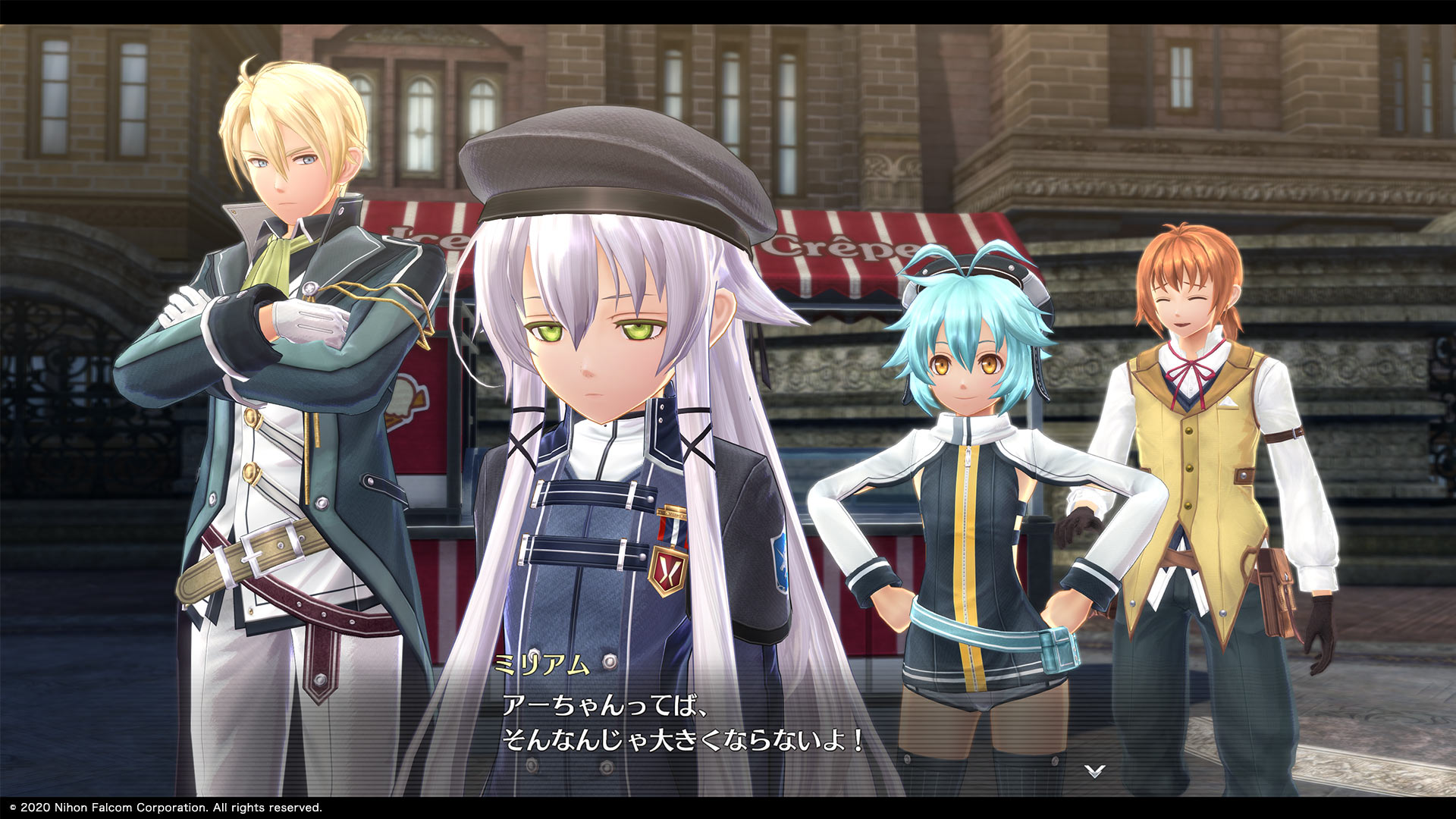 Promotional Screenshot of Altina with Millium Orion, Jusis Albarea and Elliot Craig.